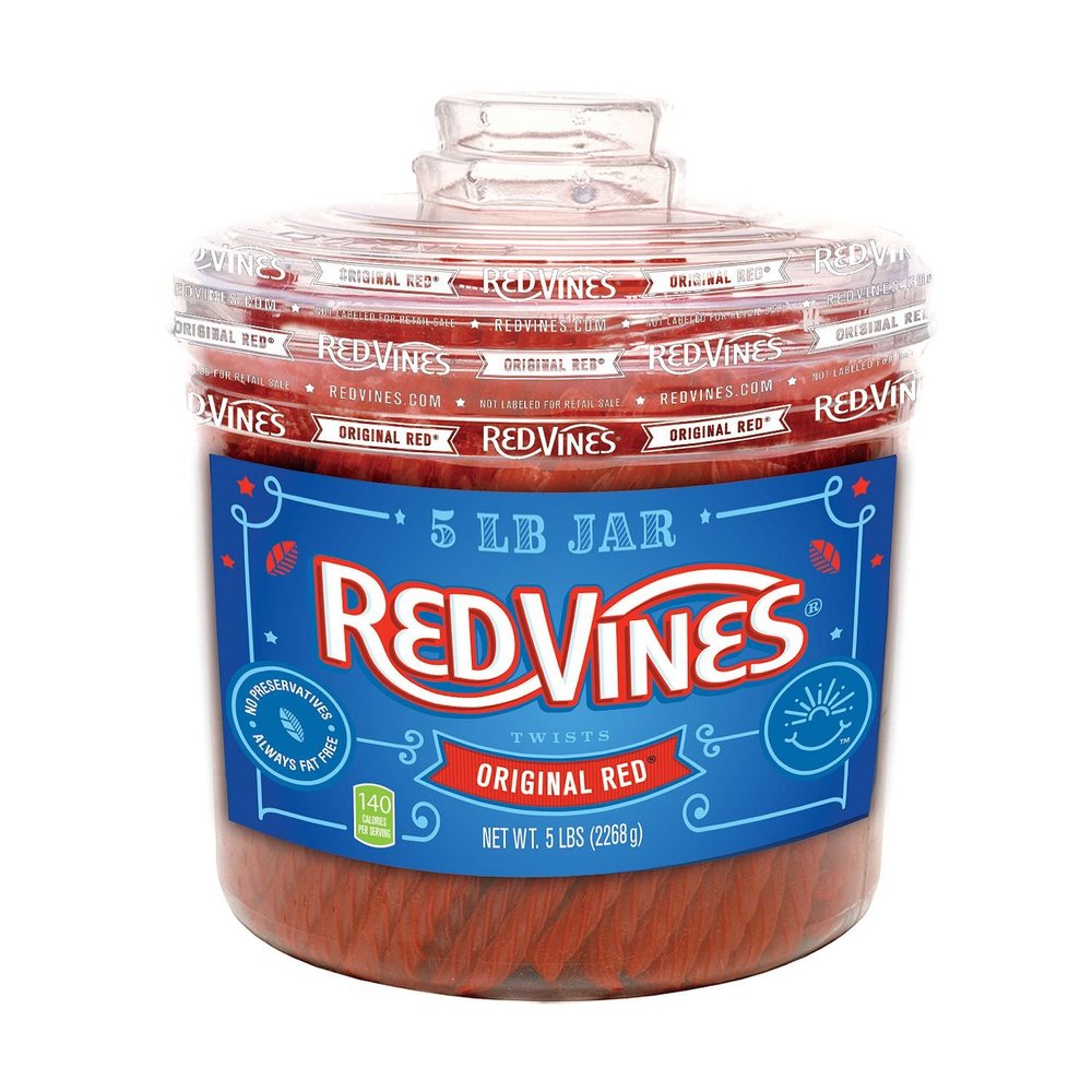 Red Vines Original Red Twists (64-Ounce Jars, 2 count)
