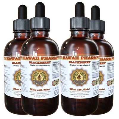 BlackBerry Liquid Extract, Organic BlackBerry (Rubus Armeniacus) Dried Root Tincture Supplement 4x4 oz