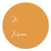 Andaz Press Circle Gift Labels, Whimsical Style, to/from, Orange, 40-Pack view 1