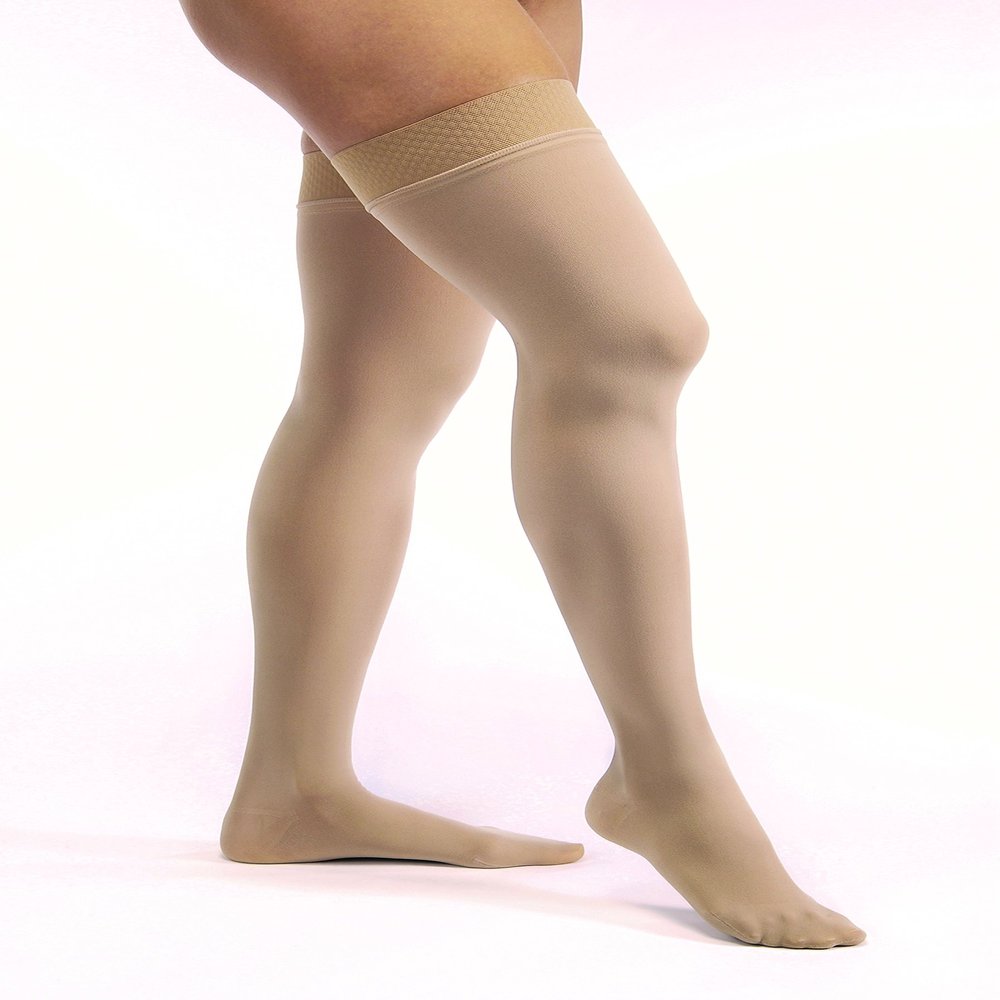 BSN Medical 115468 JOBST Opaque Compression Hose, Thigh High, 20-30 mmHg, Closed Toe, Small, Espresso