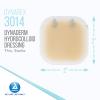 Dynarex DynaDerm Hydrocolloid Dressings, Sterile Moist Bandages, 2" x 2," Thin & Latex-Free, Peel-Down Patches, 1 Case - 12 Boxes of 20 DynaDerm Hydrocolloid Dressings (Packaging May Vary) view 2