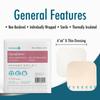 Dynarex DynaDerm Hydrocolloid Dressings, Sterile Moist Bandages Used for All Kinds of Wounds, 6" x 6," Extra Thin & Latex-Free, Peel-Down Patches, 1 Case - 12 Boxes of 5 Dressings (Packaging May Vary) view 2