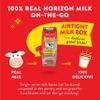 Horizon Organic Shelf Stable 1% Lowfat DHA Omega-3 Chocolate Milk Boxes, 8 fl oz, 12 Count - 8g Protein per Serving, USDA Organic UHT from Pasture-Raised Cows, Ready to Drink for Lunchbox, Travel, or On-the-Go, No Refrigeration Needed view 4