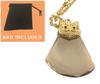 MAXIMIZE Owl Head Magnifier Pendant | 2X Lens | 2.25" x 1.5" Design | Elegant Golden Design with Black Stone Eyes | 30" (76.2 cm) Golden Chain | Includes Storage Pouch view 2