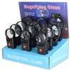 12 Piece Illuminated Magnifier Display With 3 In Each Of 2 Sizes, And 6 In The 3" Size view 1