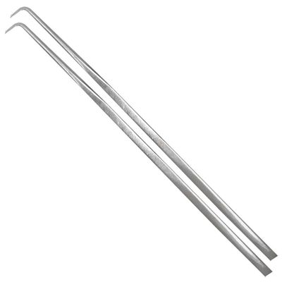 ARTIST'S BEST (2 Pack) 5.25" (13.3 cm) Curved Flat-tip Bent Pick | 25 & 24 Bends | 3/32" Wide Flat Tip | Perfect for Dentists and Crafters | Durable Stainless Steel | Can Be Sterilized