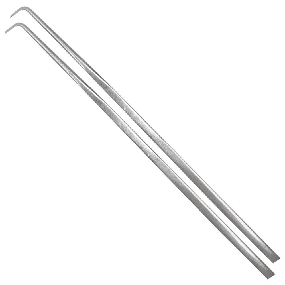 ARTIST'S BEST (2 Pack) 5.25" (13.3 cm) Curved Flat-tip Bent Pick | 25 & 24 Bends | 3/32" Wide Flat Tip | Perfect for Dentists and Crafters | Durable Stainless Steel | Can Be Sterilized