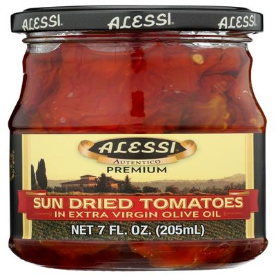 Alessi Sun Dried Tomatoes in Extra Virgin Olive Oil, 7 Oz Jar