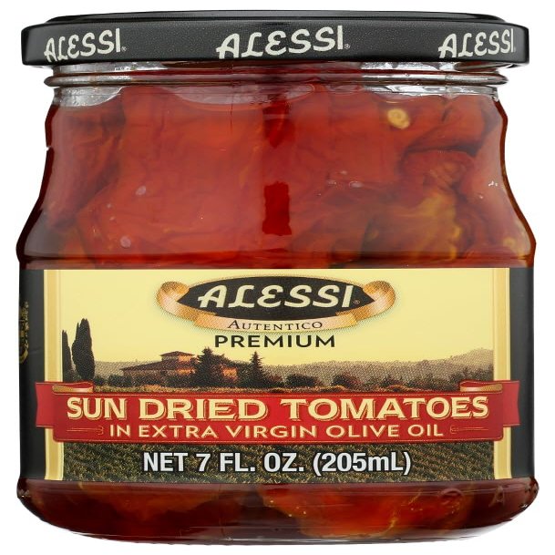 Alessi Sun Dried Tomatoes in Extra Virgin Olive Oil, 7 Oz Jar