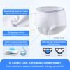 Carer Mens Incontinence Underwear Washable 3 Pack Cotton Reusable Incontinence Boxers Briefs for Men Built in Cotton Pad for Bladder Leakage 150ML, X-Large view 2