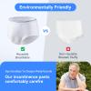 Carer Mens Incontinence Underwear Washable 3 Pack Cotton Reusable Incontinence Boxers Briefs for Men Built in Cotton Pad for Bladder Leakage 150ML, X-Large view 4