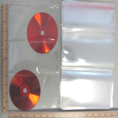 100pcs Self Adhesive Resealable Clear Plastic Cellophane Poly Bag 7.5x 12 inches cello-J US Seller
