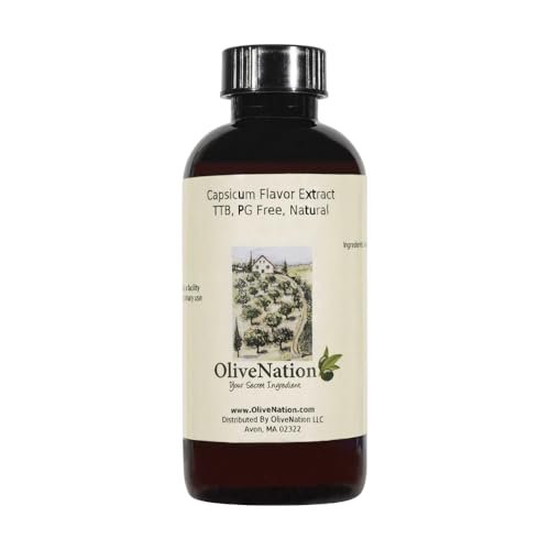 Capsicum Flavor - TTB - TTB-Approved for Brewing - Hot and Spicy Beverage and Baking Flavoring Extract - Non-GMO - Gluten Free - Kosher - Vegan - 32 ounces