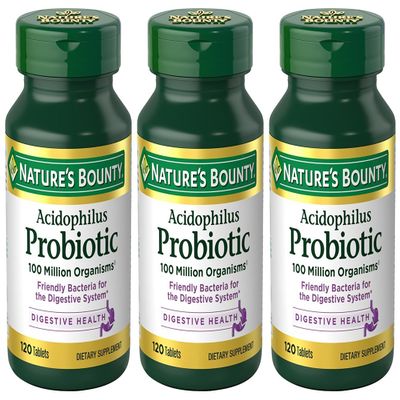 Nature's Bounty Acidophilus Probiotic , 120 Count (Pack of 3)
