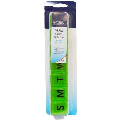 Apex, 7-Days Single Daily Tray, 1 Single Daily Tray