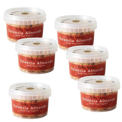 Bella Maria Valencia Almonds with Smoked Paprika, 4 oz (Pack of 6)