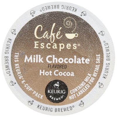Caf Escapes Hot Cocoa, Milk Chocolate, 24 Count