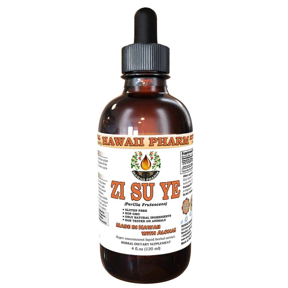 Zi Su Ye Liquid Extract, Zi Su Ye (Folium Perillae) Leaf Tincture Supplement 4 oz
