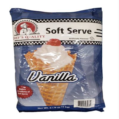 Chef's Quality Soft Serve Mixbag, Vanilla Ice Cream Mix, 6 Lb