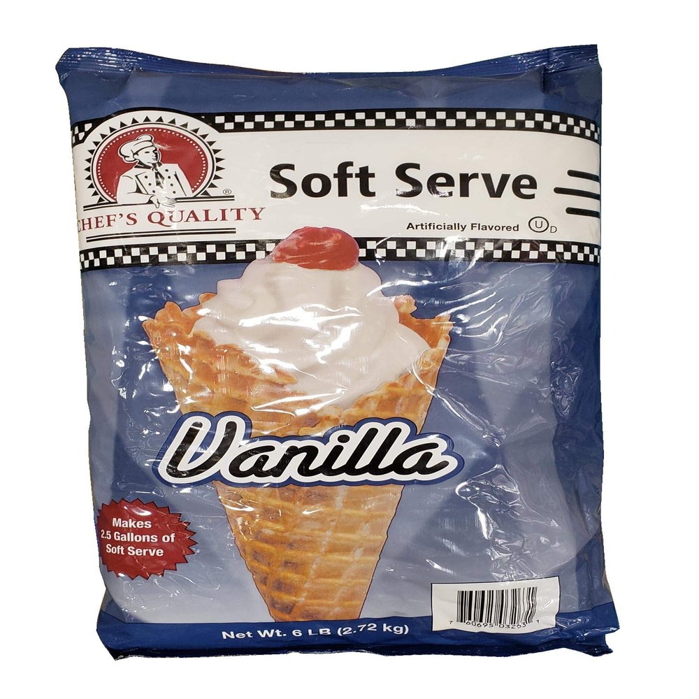 Chef's Quality Soft Serve Mixbag, Vanilla Ice Cream Mix, 6 Lb