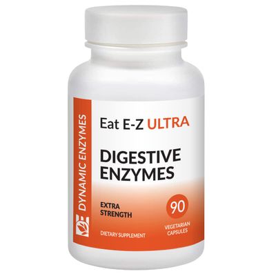 Eat E-Z Ultra Advanced Digestive Enzyme Supplement  Broad-Spectrum Multi-Enzyme Formula for Heavier & Harder-to-Digest Meals  Supports Occasional Bloating, Gas & Indigestion  90 Vegetarian Capsules