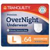 Tranquility Premium OverNight Disposable Absorbent Underwear (64 Count) - L, 44-54 in. Waist - Maximum Absorbency, All-Night Sleep, Breathable Comfort, 64 Adult Diapers view 1