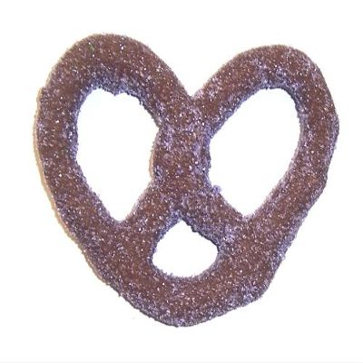 Scott's Cakes Milk Chocolate Covered Pretzels with Lavender Sugar in a 1 Pound White Bakery Box