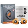 Decibullz - Custom Molded Earplugs, 31dB Highest NRR, Comfortable Hearing Protection for Shooting, Travel, Swimming, Work and Concerts (Orange) view 1