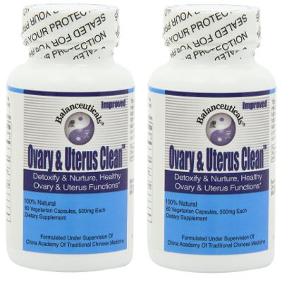 Balanceuticals Ovary & Uterus Clean, 500 mg Dietary Supplement Capsules, 60-Count Bottle (Pack of 2)