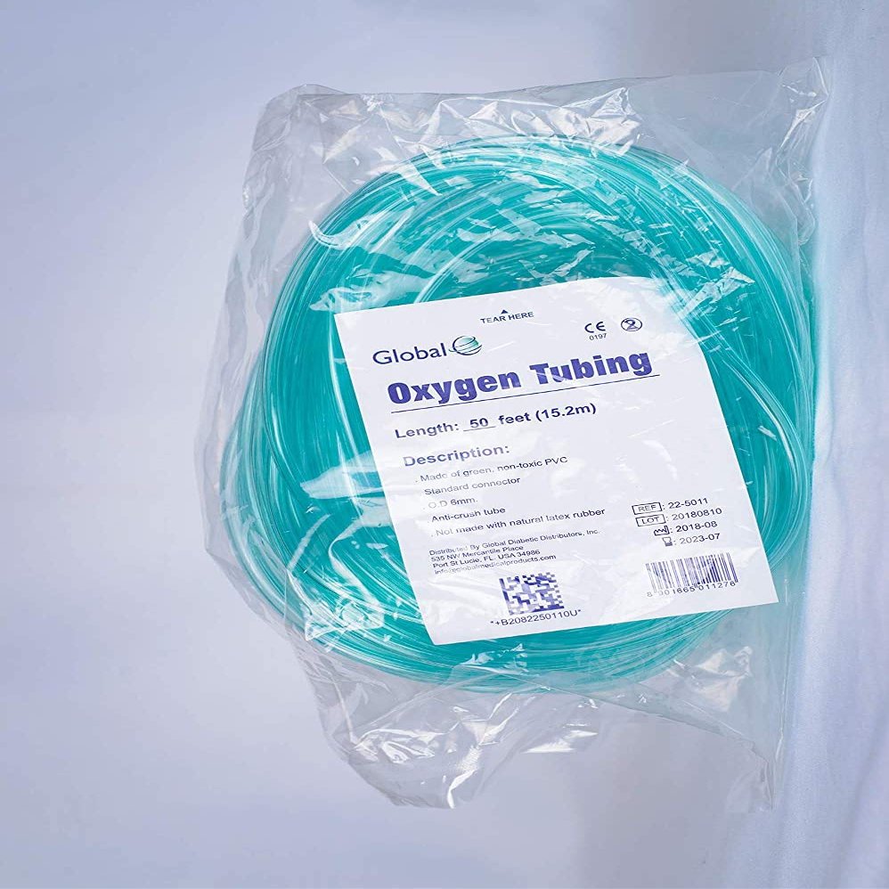 Carefusion Crush Resistant Oxygen Tubing - 50' Tubing, Green - 1 Each Each