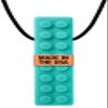 ARK Brick Stick, Chew Necklaces for Sensory Kids and Adults, Oral and Hand Fidget for Autism, ADHD, SPD, Anxiety, Medical-Grade Textured Chew Necklace, XT, Medium Firm, Teal view 1