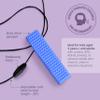 ARK Brick Stick, Chew Necklaces for Sensory Kids and Adults, Oral and Hand Fidget for Autism, ADHD, SPD, Anxiety, Medical-Grade Textured Chew Necklace, XT, Medium Firm, Teal view 3