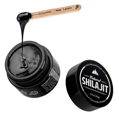 NATURAL SHILAJIT Resin (20g)  Genuine Altai Shilajit for Men & Women, DBP-Verified Bioactive Complex, Trace Minerals & Fulvic Compounds, Lab Tested, Pure Resin Supplement