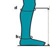 Medicinal high Tights (Calf-leng) Medium Graduated Compression K1 Cotton Ref.401 Orione Size 2 inch. 13"/14.17" D - inch. 8.26"/9" B view 2