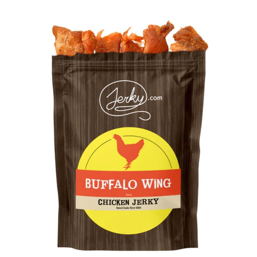 Buffalo Wing All Natural Chicken Jerky - The Best Chicken Jerky on the Market - 100% Whole Muscle Chicken - No Added Preservatives, No Added Nitrates and No Added MSG - 2.5 oz. bag