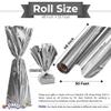 PMU Gift Wrap Mylar Roll Metallic Silver 2-Sided, 48 Inches X 50 Ft Roll 1.4 Mil Highly Reflective Mylar Film, Great for Gifts, Birthdays, Christmas, Baskets, Arts & Crafts view 3