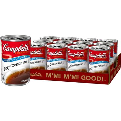 Campbell's Condensed Soup, Beef Consomm, 10.5 oz. Can, (Pack of 12) (Packaging May Vary)