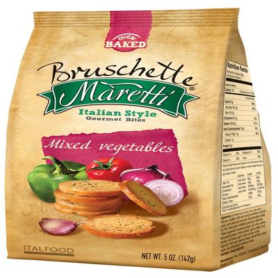 Bruschette Maretti Italian Style Gourmet Bruschetta Bites Mixed Vegetables 5oz Pack of 9 (Mixed vegetables)