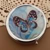 Designer Pill Box by Houder - Decorative Pill Case with Gift Box - Carry Your Meds in Style (Blue Butterfly) view 3