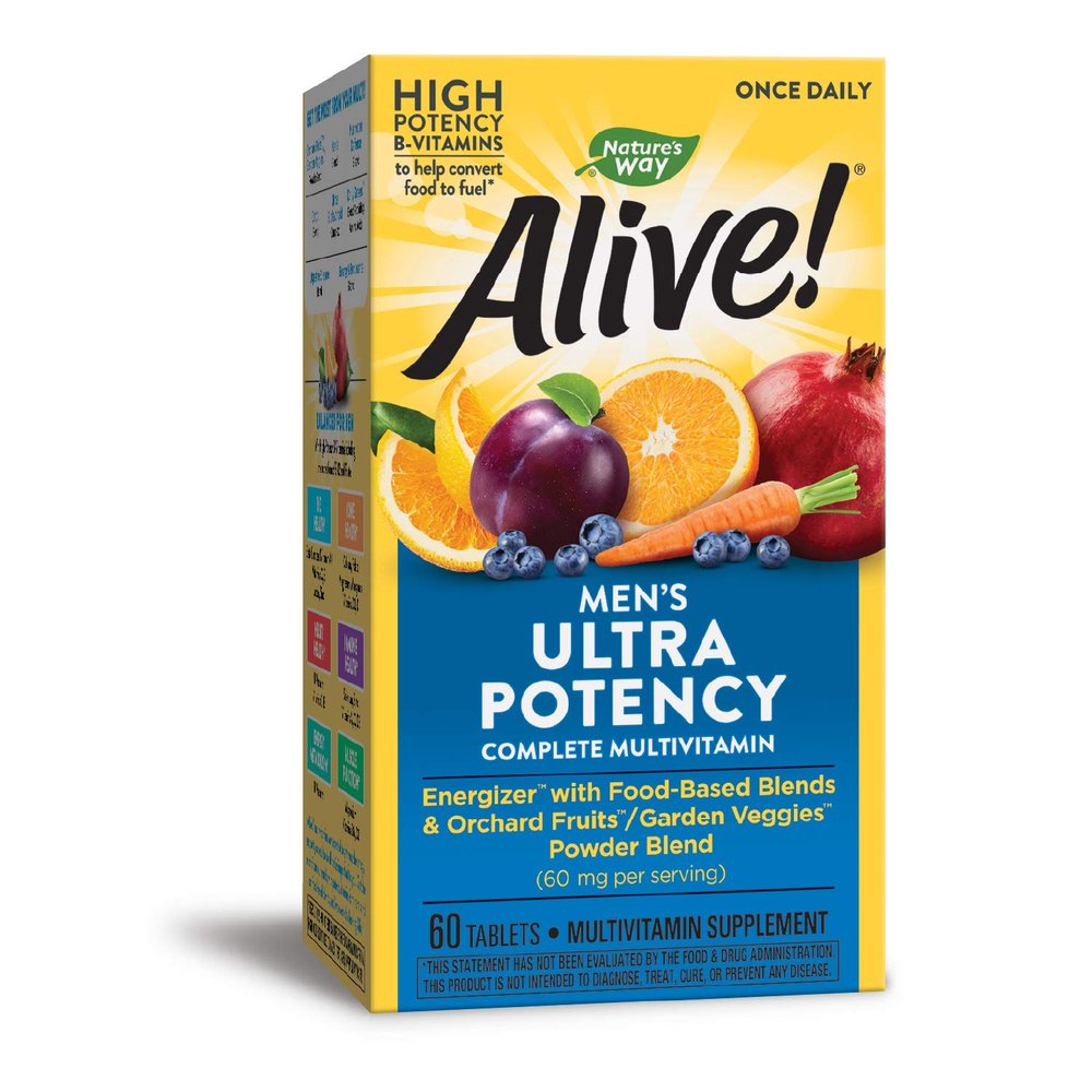 Nature's Way Alive Once Daily Men's Multi Ultra Potency Tablets, 60 Count (Packaging may Vary)