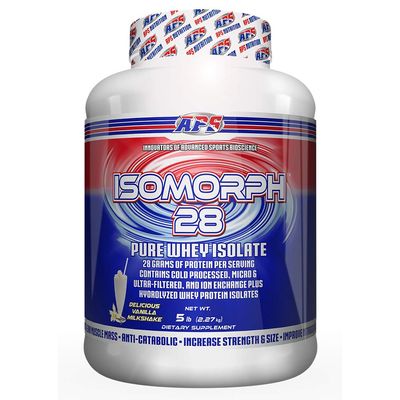 APS Nutrition Isomorph 28 Protein Powder | Pure Whey Isolate | Cold Pressed, Ultra- Filtered, & Ion Exchange Isolates | 28g Protein | 5 Pound (Vanilla Milkshake)