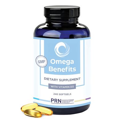 DE Omega 3 Supplement - 240 Softgels, 60-Day Supply - rTG Omega 3 Fatty Acids with 1680mg EPA, 560mg DHA & Vitamin D for Skin, Joint, Eye & Heart Health