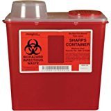 Bemis Healthcare 175 030 Translucent Red Sharps Container, 5 Quart (Pack of 32)