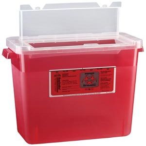 Bemis Healthcare 303 030 Translucent Red Sharps Container, 3 gal (Pack of 12)
