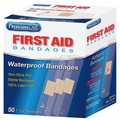 Adhesive Bandage, Clear, Plastic, Box