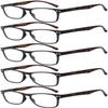 Eyekepper Ultrathin Flex Frame 5-pack 80's Reading Glasses Black Frame Tortoise Arm +0.5 view 1