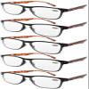 Eyekepper Ultrathin Flex Frame 5-pack 80's Reading Glasses Black Frame Tortoise Arm +0.75 view 1
