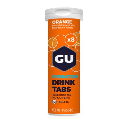 U Energy Hydration Electrolyte Drink Tablets, Enhanced Endurance Sports Drink for Running, Cycling, Triathlon, 8-Count (96 Servings), Orange