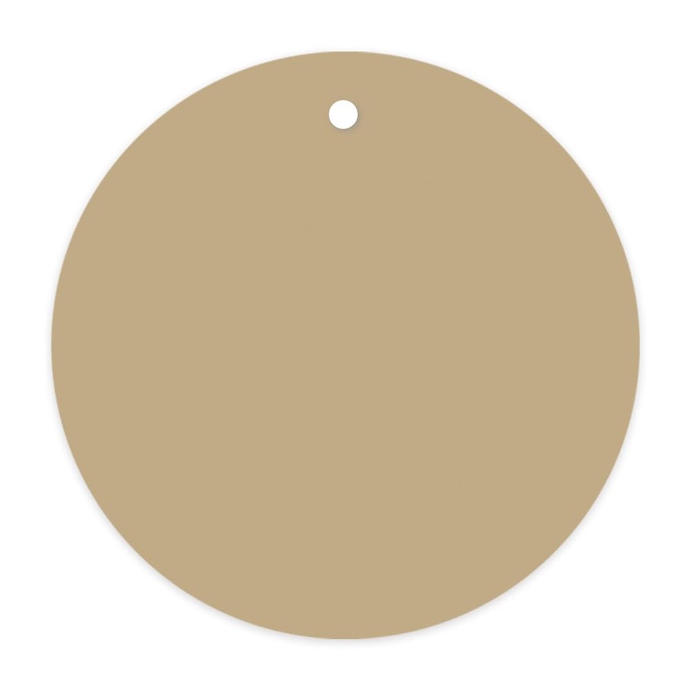 Andaz Press Blank Circle Gift Tags, Tan Brown, 24-Pack