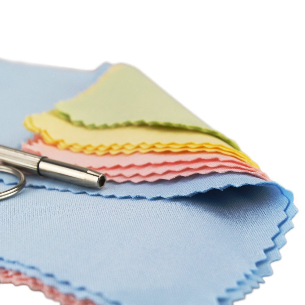 30pcs Microfiber Cloth for Glasses, iPhone, ipad, Screens, Camera Lens, CD, TV Glasses Cleaning + 1 Screw Driver